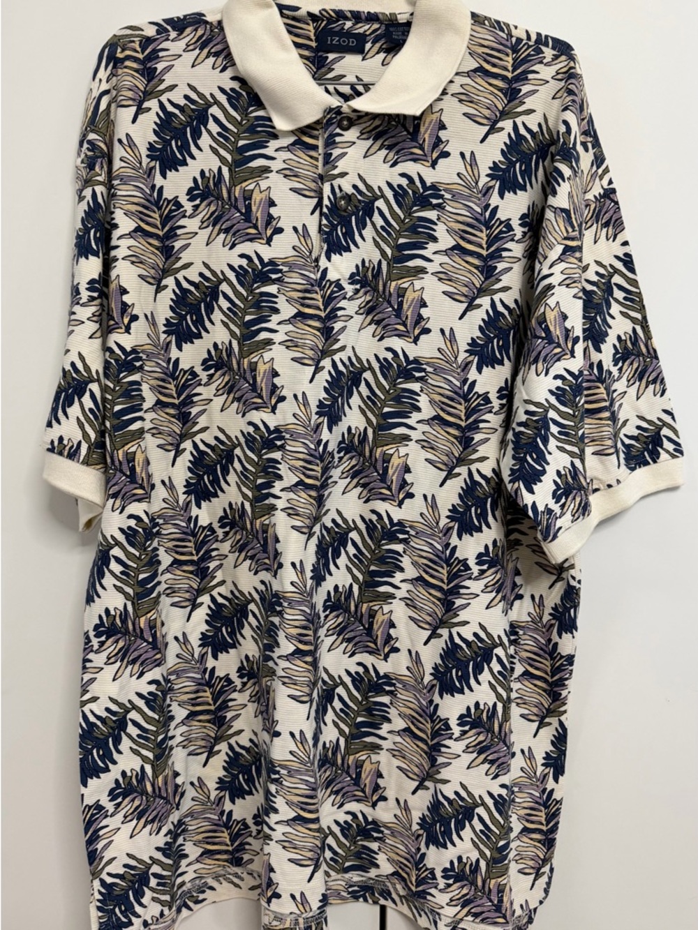 IZOD Polo Shirt with Leaf Print